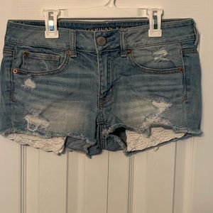 American Eagle Light Wash Shorts